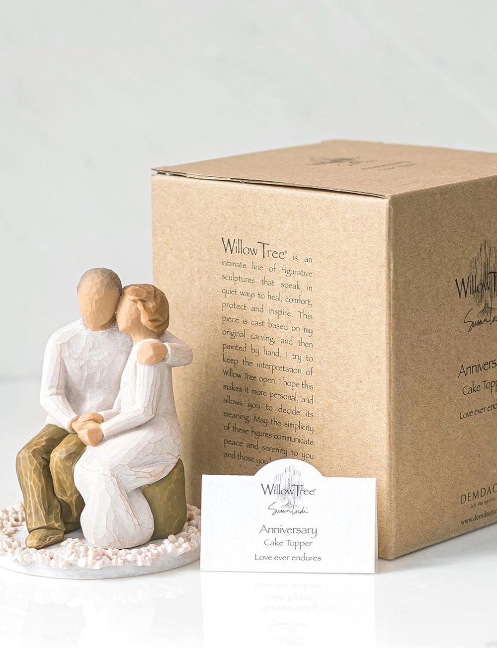 Willow Tree Anniversary, Sculpted Hand-Painted Cake Topper - Picture 7 of 9